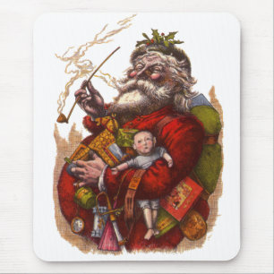 Weihnachten, Viktorianischer Weihnachtsmann Pipe T Mousepad