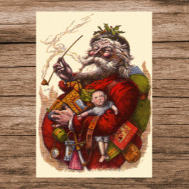 Weihnachten, Viktorianischer Weihnachtsmann Pipe T Poster