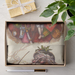 Weihnachten, Viktorianischer Weihnachtsmann Pipe T Seidenpapier