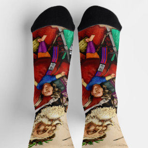 Weihnachten, Viktorianischer Weihnachtsmann Pipe T Socken