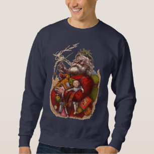 Weihnachten, Viktorianischer Weihnachtsmann Pipe T Sweatshirt