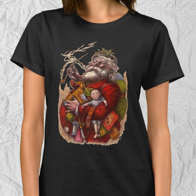 Weihnachten, Viktorianischer Weihnachtsmann Pipe T T-Shirt (Von Creator hochgeladen)