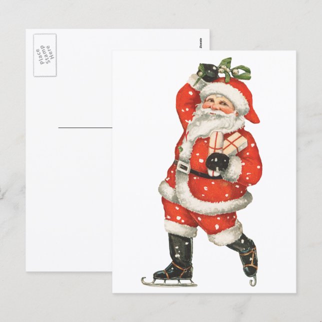 Weihnachten Viktorianischer Weihnachtsmann Skater (Vorne/Hinten)