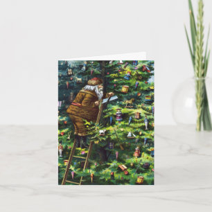 Weihnachten, Viktorianischer Weihnachtsmann, viele Dankeskarte