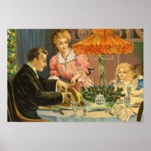 Weihnachten, Viktorianisches Familienessen Poster