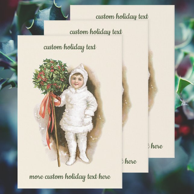 Weihnachten, Viktorianisches Mädchen mit Holly Geschenkpapier Set (Von Creator hochgeladen)