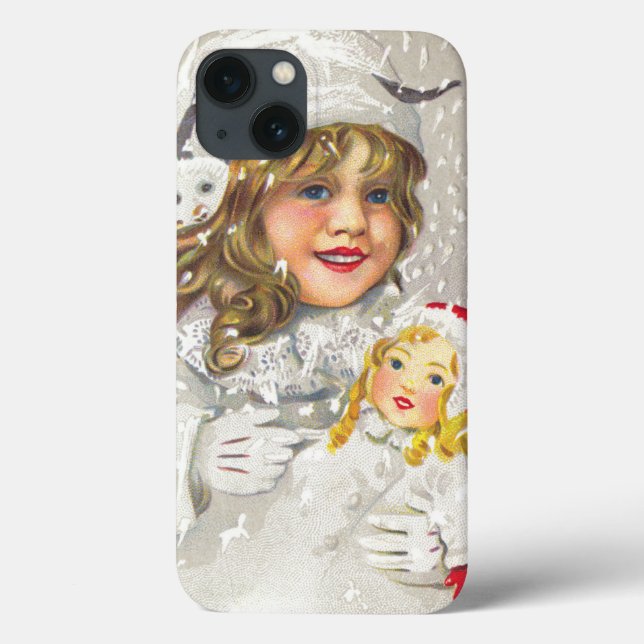 Weihnachten Viktorianisches Mädchen mit Puppe im S Case-Mate iPhone Hülle (Rückseite)