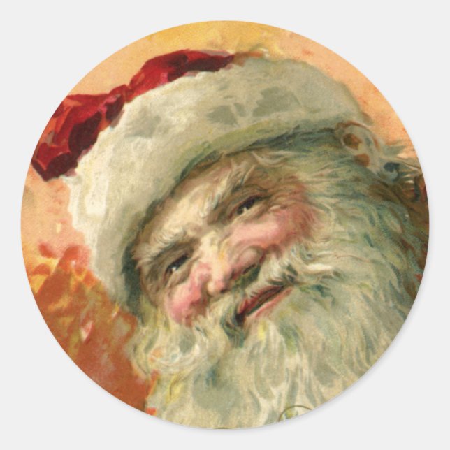 Weihnachten, Viktorianisches Weihnachtsportrait Runder Aufkleber (Vorderseite)