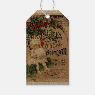 Weihnachten Vintag, niedlich, lustig, Retro Geschenkanhänger