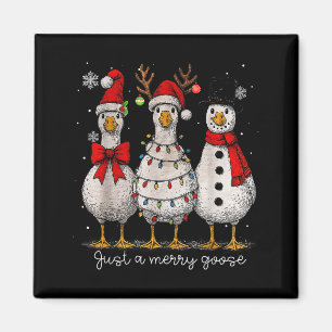 Weihnachten Vintage Dummer Gans Santa Rentier Männ Magnet