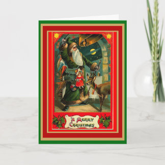 Weihnachten Vintage Karte frohe Weihnachten