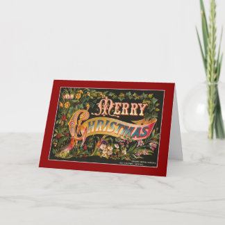 Weihnachten Vintage Karte frohe Weihnachten