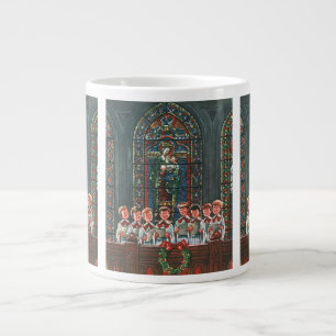 Weihnachten Vintage Kinder singen im Kirchenchor Jumbo-Tasse