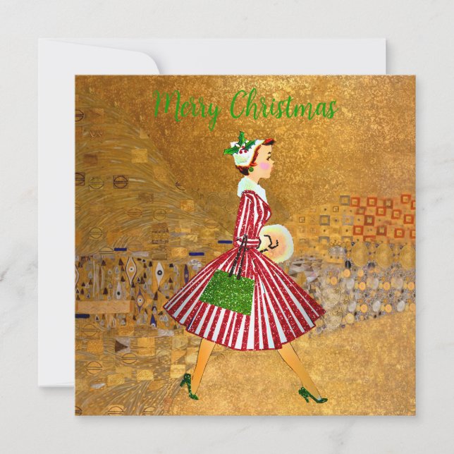 Weihnachten Vintage Lady Gold (Vorderseite)