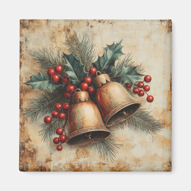 Weihnachten Vintage Magnet (Vorne)