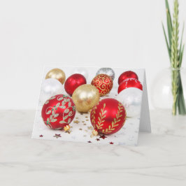 Weihnachten, Vintage Ornamente Feiertagskarte