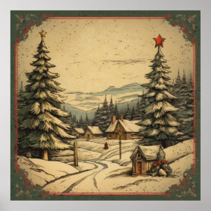 Weihnachten Vintage Poster