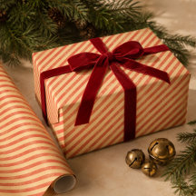 Weihnachten Vintage Roter Lebkuchenstreifen
