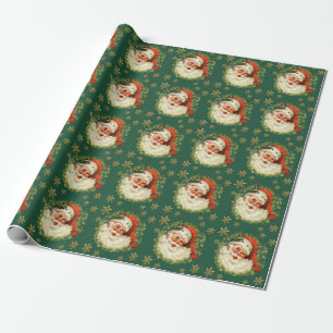 Weihnachten Vintage Santa Claus Wasserfarbe Urlau Geschenkpapier