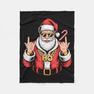 Weihnachten Vintage Santa Ho Ho Kette Retro Xmas R Fleecedecke