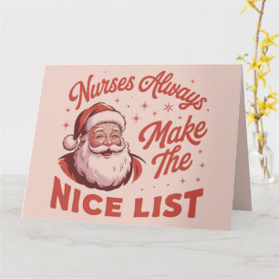 Weihnachten Vintage Santa Krankenschwestern kommen Karte