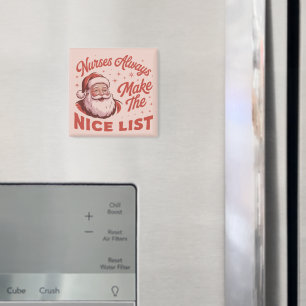 Weihnachten Vintage Santa Krankenschwestern stehen Magnet