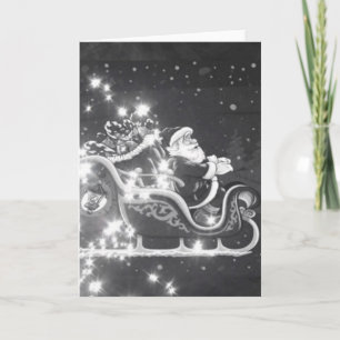 Weihnachten Vintage Schwarz-Weiß Santa-Dekor