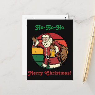 Weihnachten Vintage Weihnachtsmann trägt Spielzeug Postkarte