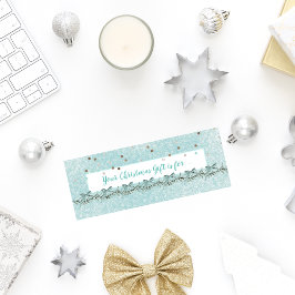 Weihnachten Vintager blauer Geheimname Zeichnend K Telefonnummerkarte