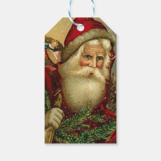 Weihnachten Vintager Feiertag Geschenkanhänger