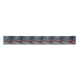 Weihnachten - Vintager Schneezug Satinband