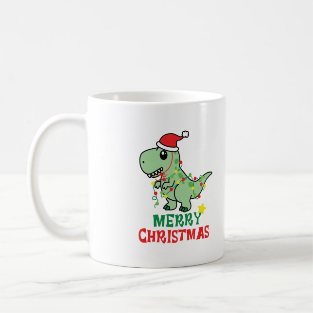 Weihnachten Vintager Weihnachtsmann-Claus Aquarell Kaffeetasse (Links)