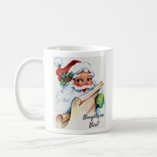 Weihnachten Vintager Weihnachtsmann-Naughty Kaffeetasse