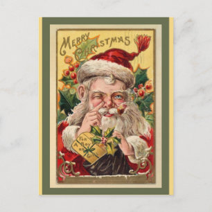 Weihnachten Vintager Weihnachtsmann Postkarte