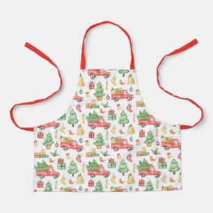 Weihnachten Vintages Rotlastmuster Schürze