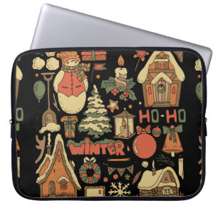 Weihnachten Vintages Set 1 Laptopschutzhülle