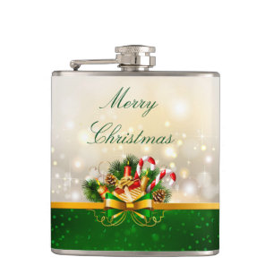 Weihnachten Vinyl Wrapped Flask/Candles Flachmann