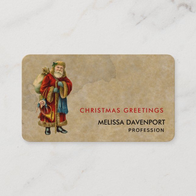 Weihnachten Visitenkarte (Vorderseite)