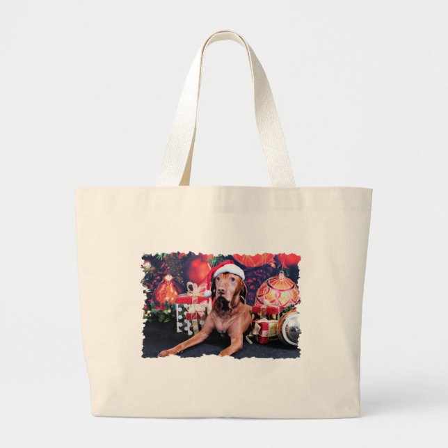 Weihnachten - Vizsla - Budda Jumbo Stoffbeutel (Vorne)