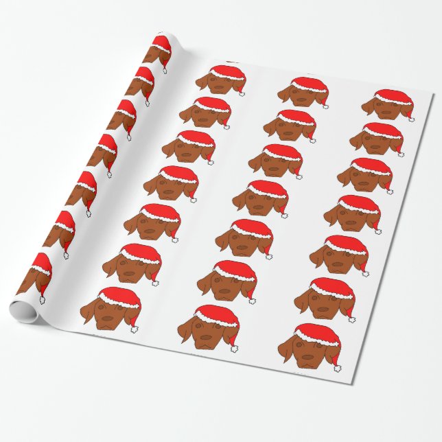 Weihnachten Vizsla Geschenkpapier (Ungerollt)