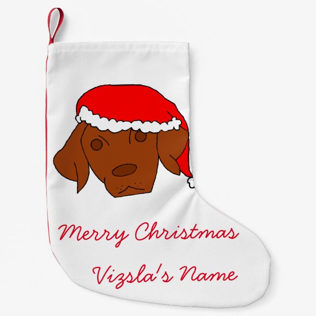 Weihnachten Vizsla Kleiner Weihnachtsstrumpf (Vorderseite)