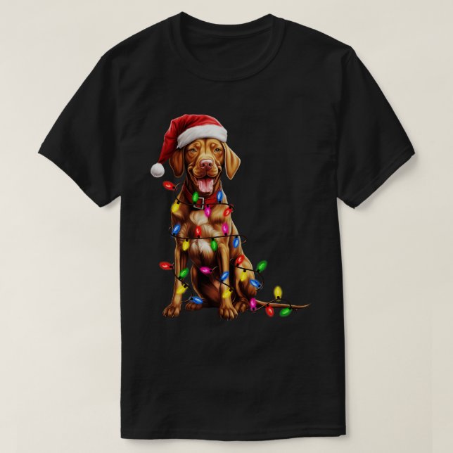 Weihnachten Vizsla T-Shirt (Design vorne)