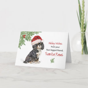 Weihnachten von Cavalier King Charles Spaniel Dog Karte