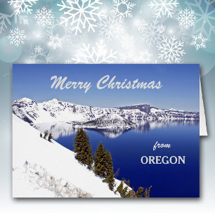 Weihnachten von Oregon Krater Grußkarte