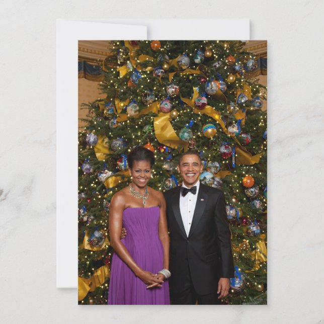 Weihnachten von Präsident Barack Obama und Michell (Vorderseite)