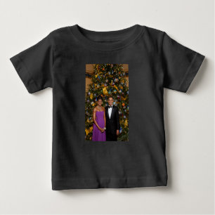 Weihnachten von Präsident Barack Obama und Michell Baby T-shirt