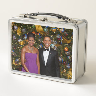 Weihnachten von Präsident Barack Obama und Michell Metall Brotdose