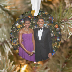 Weihnachten von Präsident Barack Obama und Michell Ornament