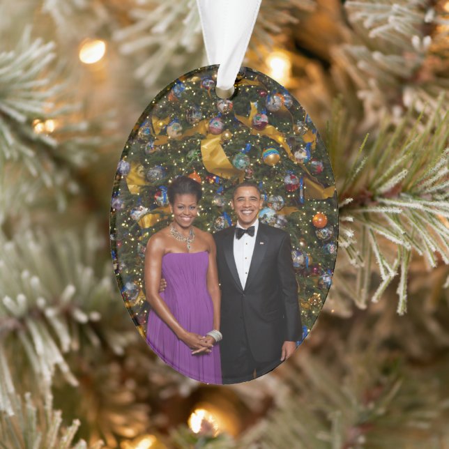 Weihnachten von Präsident Barack Obama und Michell Ornament (Baum)
