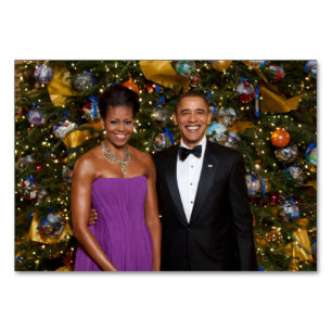 Weihnachten von Präsident Barack Obama und Michell Tischnummer